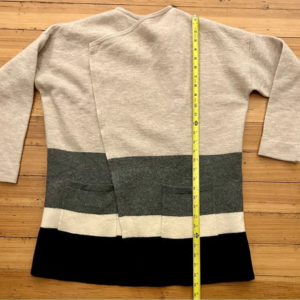 Madewell boiled wool, color block  open sweater. Size S/M. - Picture 8 of 11